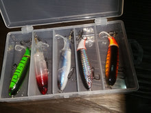 Load image into Gallery viewer, Topwater Plopper Lures, 5-Pack with Storage Case